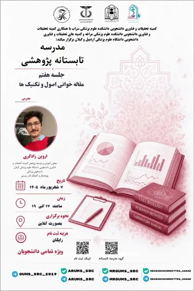 جلسه هفتم مدرسه تابستانه پژوهشی 
